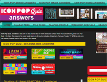 Tablet Screenshot of iconpopquiz.net